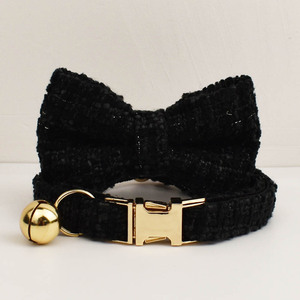 Collier pour animaux de compagnie chic et élégant à la française, personnalisable avec gravure, collier pour chat avec clochette, collier pour chien durable et réglable pour petits animaux - Product Image 6