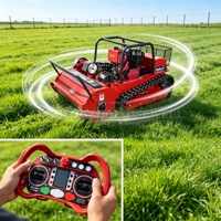 Mesin Pemotong Rumput Remote Control Crawler Bersertifikasi CE EPA untuk Lahan Perkebunan Karet dan Lereng