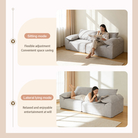 Vakuumkomprimiertes Quadratisches Dreisitzer-Sofa mit Hochdichtem Schaumstoff und Mikrofaser-Bezug für Wohnzimmer
