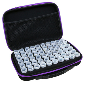 5d diamant peinture sac à outils combinaison Kit 60 bouteille fermeture éclair sac de rangement avec DMC 447 autocollant blanc autocollant pour perles de diamant - Product Image 3