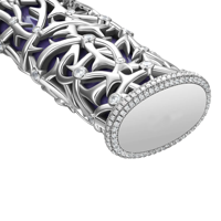 Étui à briquet Moissanite Thorn Encase en or blanc et argent sterling 925, personnalisé, bijoux hip-hop pour rappeurs, cadeau pour hommes et femmes