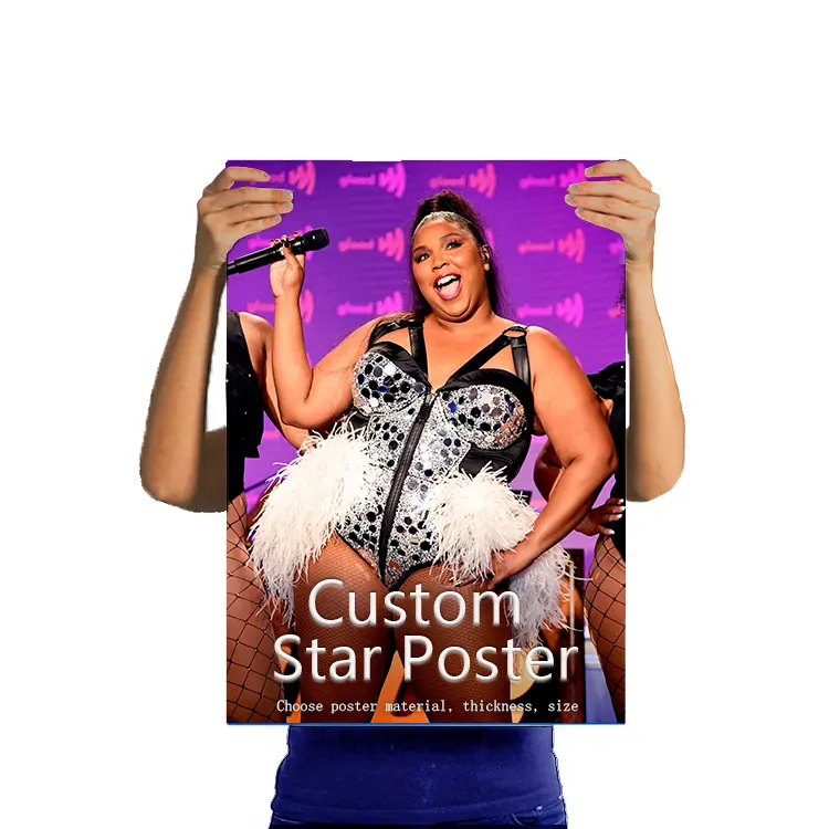 Benutzer definierte große Größe a3 a4 a5 3d singen Wahl Lizzo Poster Druck für die Wand