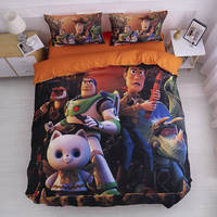 Parures de lit 4 pièces en polyester avec motifs de princesses, Spider-Man et extraterrestres, vente en gros