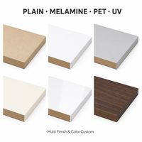Panneau de fibres à densité moyenne en mélamine E1 au design moderne 1220x2440mm, armoire, panneau de fibres écologique