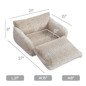 Giường ngủ cho mèo mềm mại, lông xù, hai lớp, ghế sofa chỉnh hình, tổ ấm cho mèo và chó nhỏ - Product Image 4