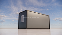 Nouvelle technologie de conteneur de bureau, structure en acier, cadre soudé, conteneur pliable en kit, maison en conteneur comme dortoir