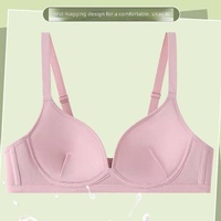 Soutien-gorge sans armatures pour femme, fin, avec double rangée de crochets, confortable, respirant, couleur unie, écologique, bralette push-up en nylon, bonnet AB
