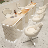 Table de manucure avec aspirateur de poussière, mobilier de réception personnalisé pour salon de manucure