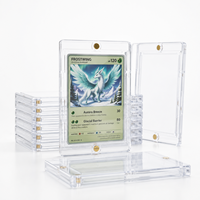 Porte-cartes magnétique premium avec étui de protection rigide transparent en PS pour cartes de collection TCG et sportives 35pt