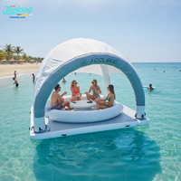 Île flottante gonflable pliable portable, cabane flottante gonflable