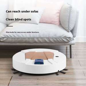 Robot <span class=keywords><strong>aspirateur</strong></span> 1000Pa, aspiration puissante, double moteur, nettoyage de toute la pièce, rechargeable par USB, <span class=keywords><strong>sans</strong></span> <span class=keywords><strong>fil</strong></span>, 1200mAh, 30 min d'autonomie, rose noir - Product Image 4