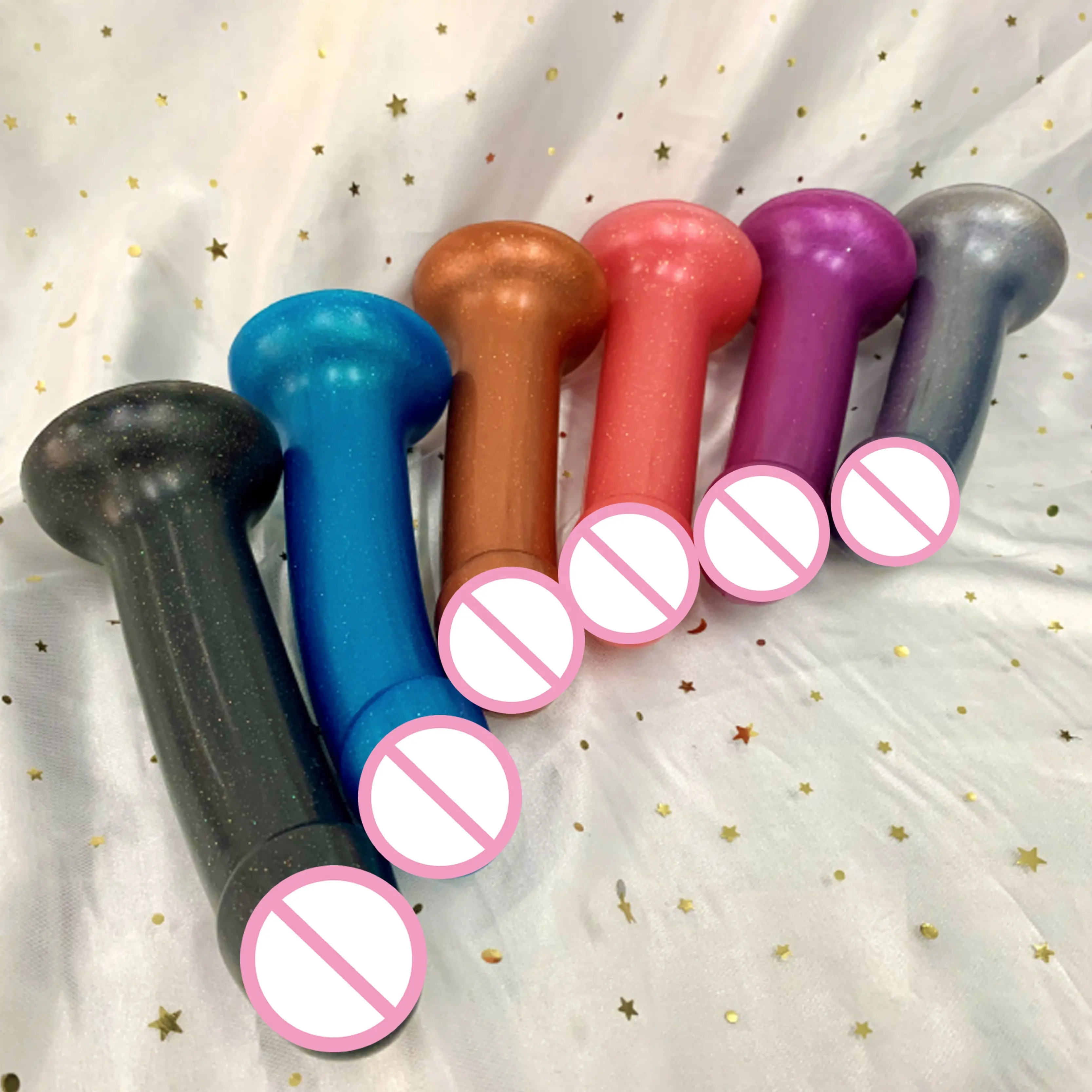 Diskon Besar Elemen G-spotter Efek Warna Metalik Mengkilap dengan Minyak Semprot Silikon Cair Dildo Mainan Seks Dewasa untuk Wanita