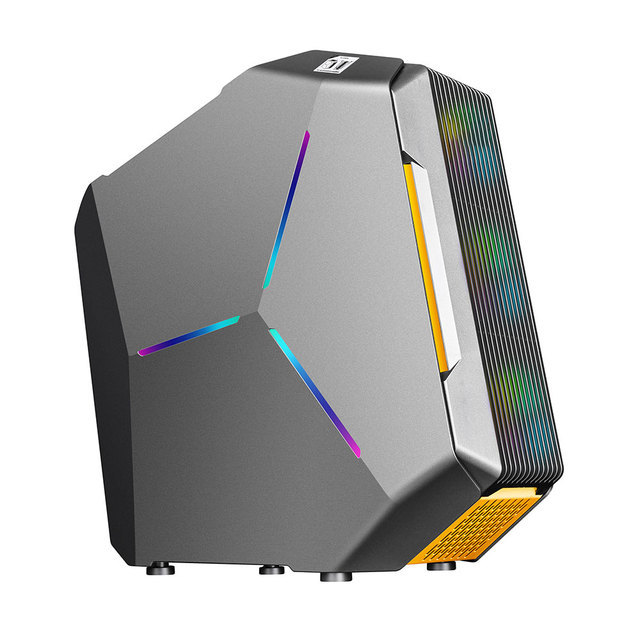 2026 Aluminum Alloy Mid Tower PC Gaming Case with Side Panel Window Supports M-ATX/ITX Motherboards 12cm Cooling Fans