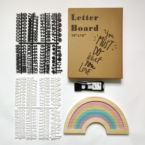 2024 ผลิตภัณฑ์ที่ขายดีที่สุดRainbow Felt Letterเปลี่ยนข้อความRainbow Decorกรอบไม้Felt Board