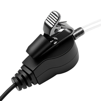 Casque à tube acoustique Radio bidirectionnelle avec bouton PTT Microphone de casque de talkie-walkie professionnel à deux broches pour Baofeng Kenwood