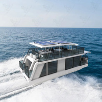 Maison de bateau préfabriquée assemblée, camping de voyage en plein air, maison aquatique, maison de bateau de pêche modulaire tendance, hôtel