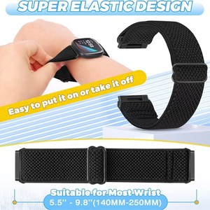 Tali Jam Tangan Elastis Gaya Kasual Olahraga untuk Pria Wanita Tali Nilon Kompatibel dengan Jam Tangan Pintar <span class=keywords><strong>Versa</strong></span> 3 4 - Product Image 5