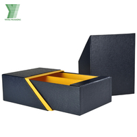 Boîte cadeau pour vin en cuir PU au design populaire, boîte de rangement pour bouteille de vin rouge haut de gamme personnalisée, boîte à tiroir en carton