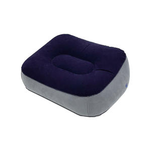 <span class=keywords><strong>Repose</strong></span>-pieds <span class=keywords><strong>gonflable</strong></span> pressurisé portatif pour les longs voyages Coussin de <span class=keywords><strong>pied</strong></span> pliable à couche unique floqué en PVC épaissi écologique - Product Image 2