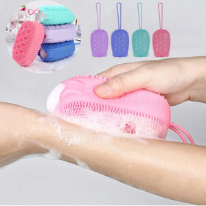 Brosse de douche exfoliante double face en silicone pour le corps, outil relaxant pour le nettoyage des brosses, vente en gros - Product Image 1