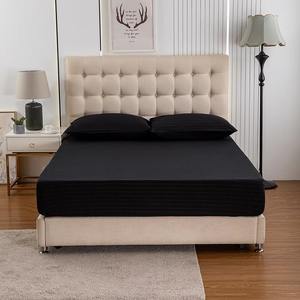 Sábana de cama de fibra de plata 5% negra al por mayor, técnica tejida, nueva alfombrilla de puesta a tierra ajustable con cable de puesta a tierra, <span class=keywords><strong>sábanas</strong></span> inferiores ajustadas negras - Product Image 2