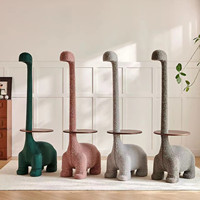 Table d'appoint et chaise créatives en forme de dinosaure colosse, pour salon et salle à manger, avec design d'angle, électriques, modernes, dotées de plusieurs rangements