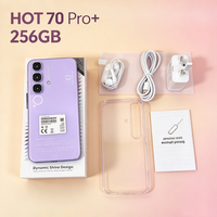 Produit Populaire Hot 70 Pro Smartphone Android 15 Écran HD LTE 6,8 pouces Deca Core 16 Go+256 Go Batterie 5000 mAh Neuf Marque OEM