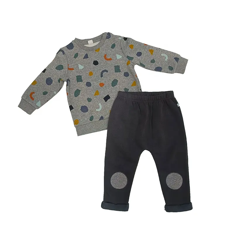 Autumn Winter Pants Sweat Suit Baby 2Pcs Set Hoodies Pants Kids Clothing Sets Boys Outfit