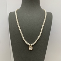Élégant Nouveau Bijoux de Mode Zircon Élégant Collier de Perles avec Pendentif Accessoire de Mode