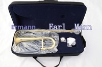 EarlMann Factory Direct Sales Children's Keyed Trombone E-flat Brass Instrument with Gold Lacquer Finish