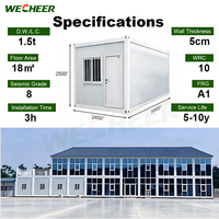 Maisons conteneurs pliables pour bureaux, logements portables, conteneurs pliables de couleur personnalisée pour l'hébergement en conteneurs