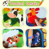 Livre d'activités éducatif personnalisé pour tout-petits, livre d'activités silencieux, autocollants réutilisables en feutre, tableau d'activités pour enfants, livre d'activités en papier pour enfants