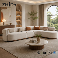 Canapé modulaire en forme de L, en tissu chenille, rembourré, pour salon, meubles d'intérieur, canapé confortable pour hôtel