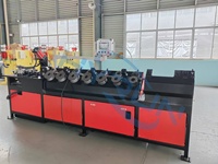 Machine de fabrication de brides pour conduits d'air spirale en acier galvanisé pour systèmes CVC, modèle HYRUN RDFF-T3, avec moteur