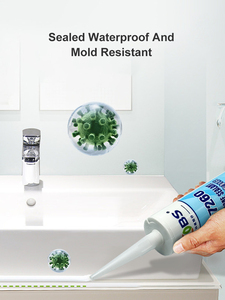Sigillante Siliconico Neutro AP per Porte e Finestre, Impermeabile e Resistente alle Intemperie, Colla per Vetro, Sigillante per Giunti di Fornelli - Product Image 2