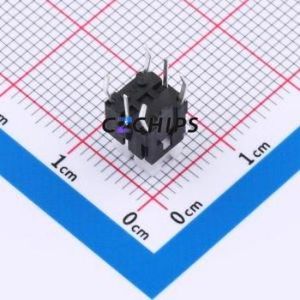 TSL06131-090B330BE-1K01 Tactile Switch Through hole-7P,6x6mm Switch Single Pole Single Throw Rectangle Button 1.8N 6mm - Product Image 2