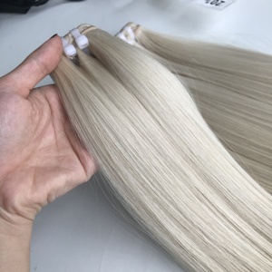 Extensiones de Cabello Lacio Natural Rubio 613, Doble Trama, Puntas Completas, Cabello Humano Virgen Remy Vietnamita en Paquetes - Product Image 1