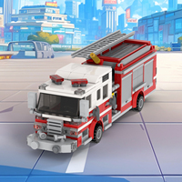 MOC4236 Série City, camion pompier, modèle de voiture, briques DIY, jouets de construction éducatifs pour enfants