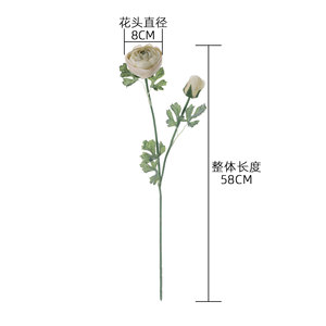 Rose artificielle Lu Lian à branche unique, élégante, en tissu vert tissé à la main, pour décoration de mariage - Product Image 4