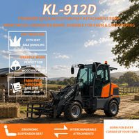 Chargeuse sur pneus compacte haute performance KL912D, 36,8 kW, Euro V, 4 roues motrices, mini-chargeuse frontale pour l'agriculture, la ferme, la foresterie