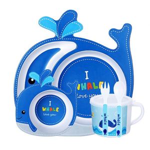 Service de table pour enfants en fibre de bambou, design mignon de baleine, 2021 - Product Image 1