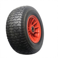 Roue pleine en mousse PU anti-crevaison 16X6.50-8 avec moyeu en plastique rouge pour chariot et voiturette de golf