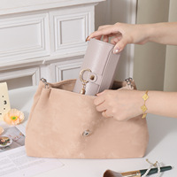 Étui à bijoux tendance de voyage, cylindrique, en cuir PU, organiseur de bijoux portable, pochette de rangement pour bagues et boucles d'oreilles