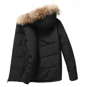 남성 후드 두꺼운 겨울 파카 코트 중반 롱 패딩 자켓 고품질 코튼 자켓