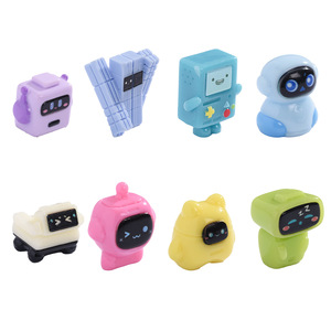 Cute Miniature Robot <b>Dolls</b> Multi Color Plastic Resin Dollhouse Desktop Decor Ornaments For Children's Day Gift Unisex 5-7 Years - Product Image 5