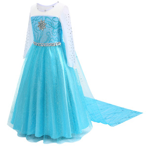 Costume da Principessa <span class=keywords><strong>Elsa</strong></span> Classico di <span class=keywords><strong>Frozen</strong></span>, <span class=keywords><strong>Vestito</strong></span> per Cosplay Anime TV e Film, Abito da Festa per Bambini - Product Image 3