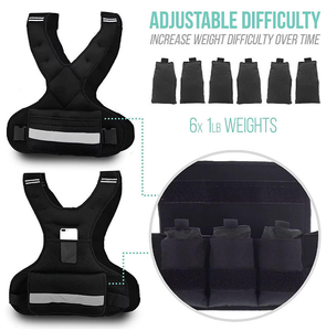 CZ Adjustable Body Weighted Vest 4-10lb/11-20lb/20-32lb Weight Vest Exercise Set for <b>Strength</b> <b>Training</b> Workout Running Fitness - Product Image 2