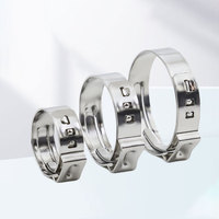 SS304 Colliers de serrage à oreille unique PEX Pinch Cinch Rings Outil de sertissage Collier de serrage en continu pour la fixation des tuyaux et de l'automobile
