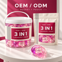 10g 3-in-1 Deterjen Cair Bentuk Bulan dalam Kemasan Retail dengan Desain Kustom dan Jumlah Kemasan