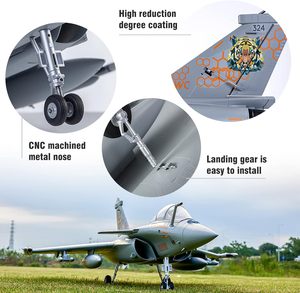 Avión de Juguete a Control Remoto de 6 Canales, Máquina de Aviones de Pasatiempo, Avión de Espuma EPO, FMS 64mm Rafale NATO Tiger Meet, EDF de <span class=keywords><strong>11</strong></span> Aspas, PNP con Reflex V3 - Product Image 5